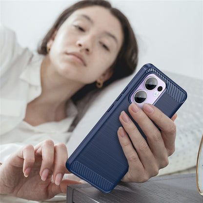 Cover til Oppo Reno13 FS 5G / Reno13 F 4G / Reno13 F, Techsuit, Carbon, Blå
