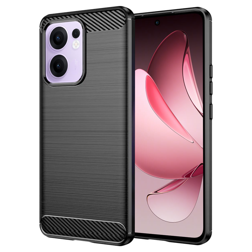 Cover til Oppo Reno13 FS 5G / Reno13 F 4G / Reno13 F, Techsuit, Carbon, Sort