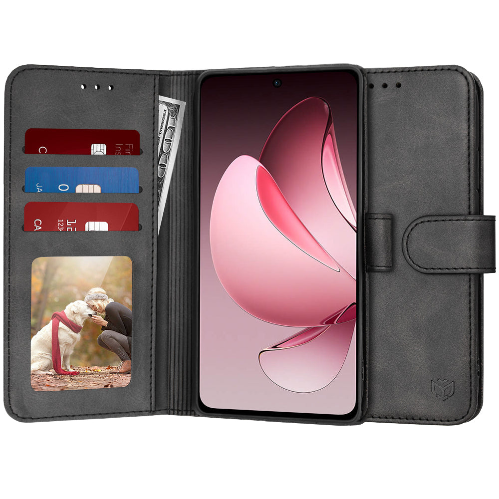 Cover til Oppo Reno13 FS 5G / Reno13 F 4G / Reno13 F, Techsuit, Diary Book, Sort