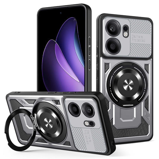 Cover til Oppo Reno13 FS 5G / Reno13 F 4G / Reno13 F, Techsuit, RuggedCam, Grå