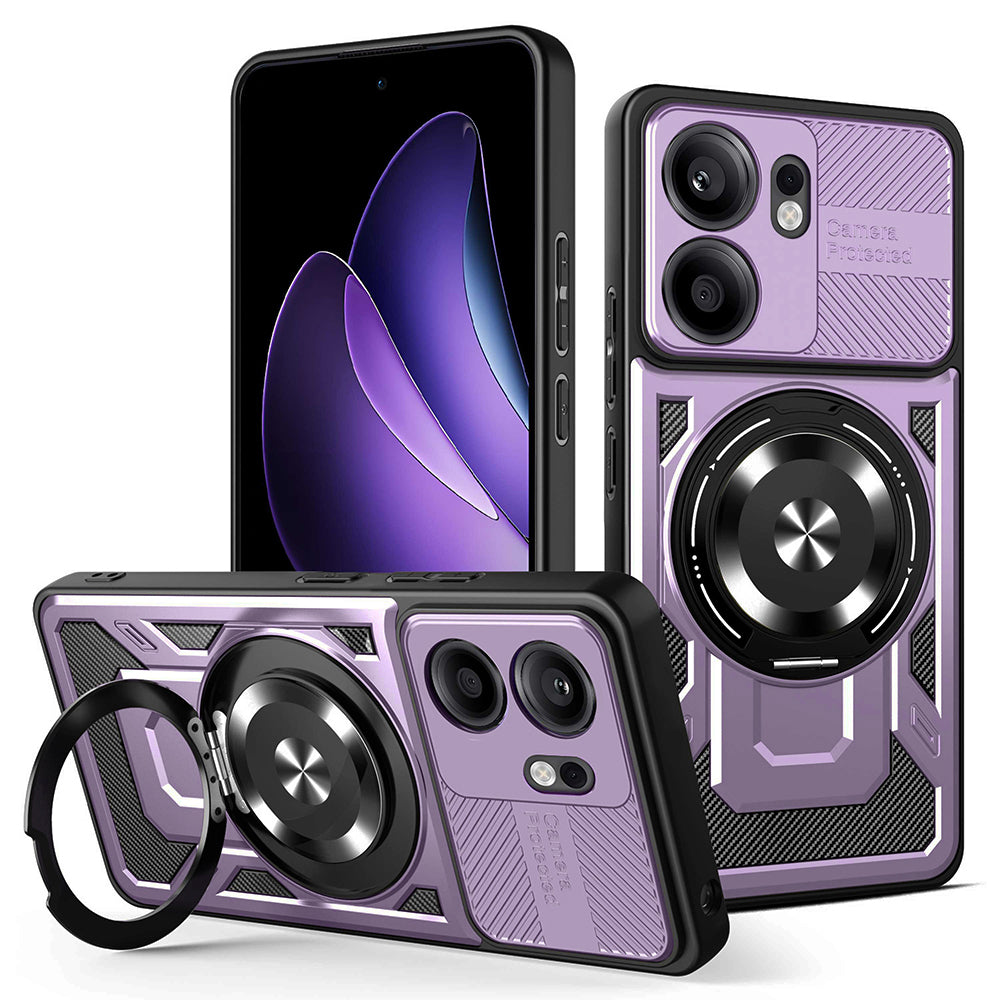 Cover til Oppo Reno13 FS 5G / Reno13 F 4G / Reno13 F, Techsuit, RuggedCam, Lilla
