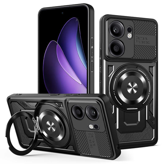 Cover til Oppo Reno13 FS 5G / Reno13 F 4G / Reno13 F, Techsuit, RuggedCam, Sort