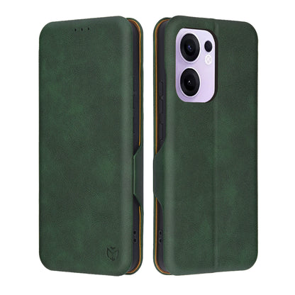 Cover til Oppo Reno13 FS 5G / Reno13 F 4G / Reno13 F, Techsuit, Safe Wallet Plus, Grøn