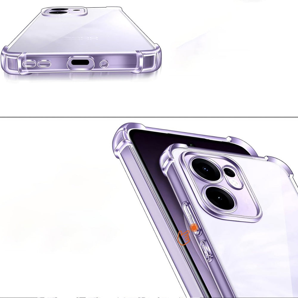 Case for Oppo Reno13 FS 5G / Reno13 F 4G / Reno13 F, Techsuit, Shockproof Clear, Transparent
