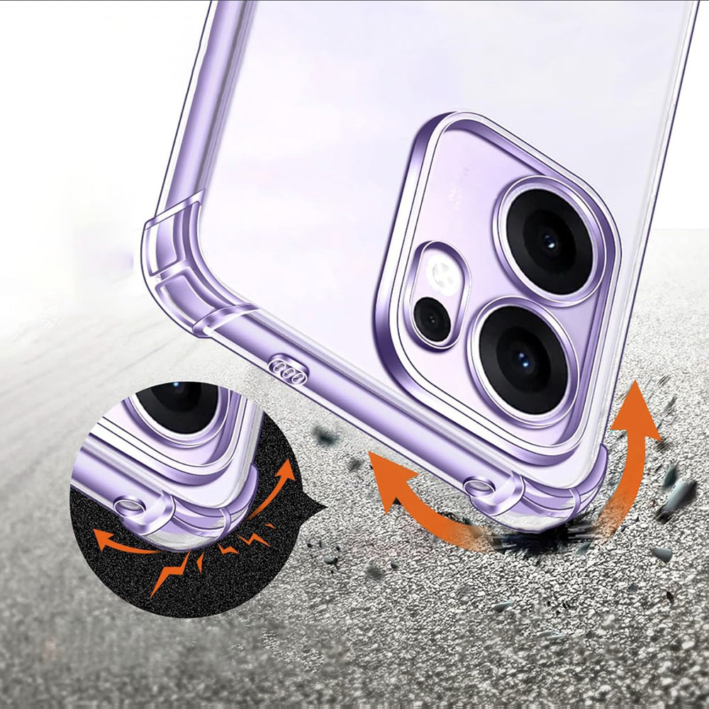 Case for Oppo Reno13 FS 5G / Reno13 F 4G / Reno13 F, Techsuit, Shockproof Clear, Transparent