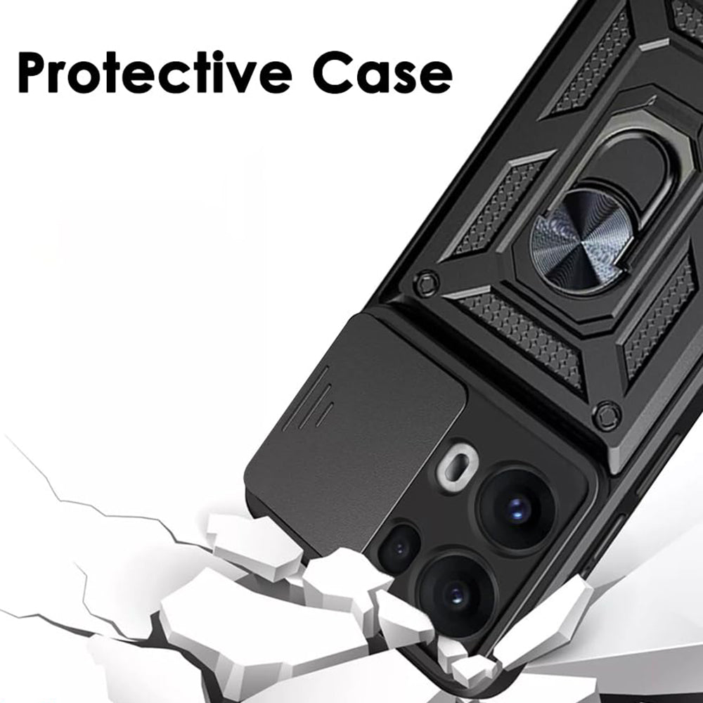 Cover til Oppo Reno13 Pro, Techsuit, CamShield, Sort