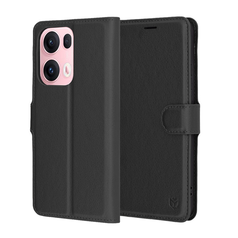 Cover til Oppo Reno13 Pro, Techsuit, Leather Folio, Sort