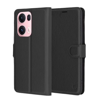 Cover til Oppo Reno13 Pro, Techsuit, Leather Folio, Sort
