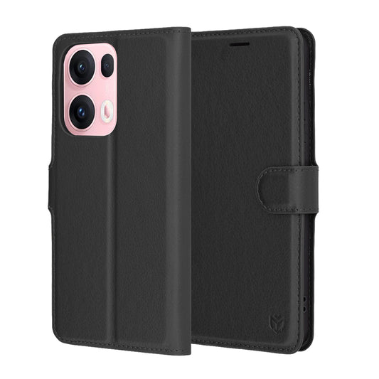 Cover til Oppo Reno13 Pro, Techsuit, Leather Folio, Sort
