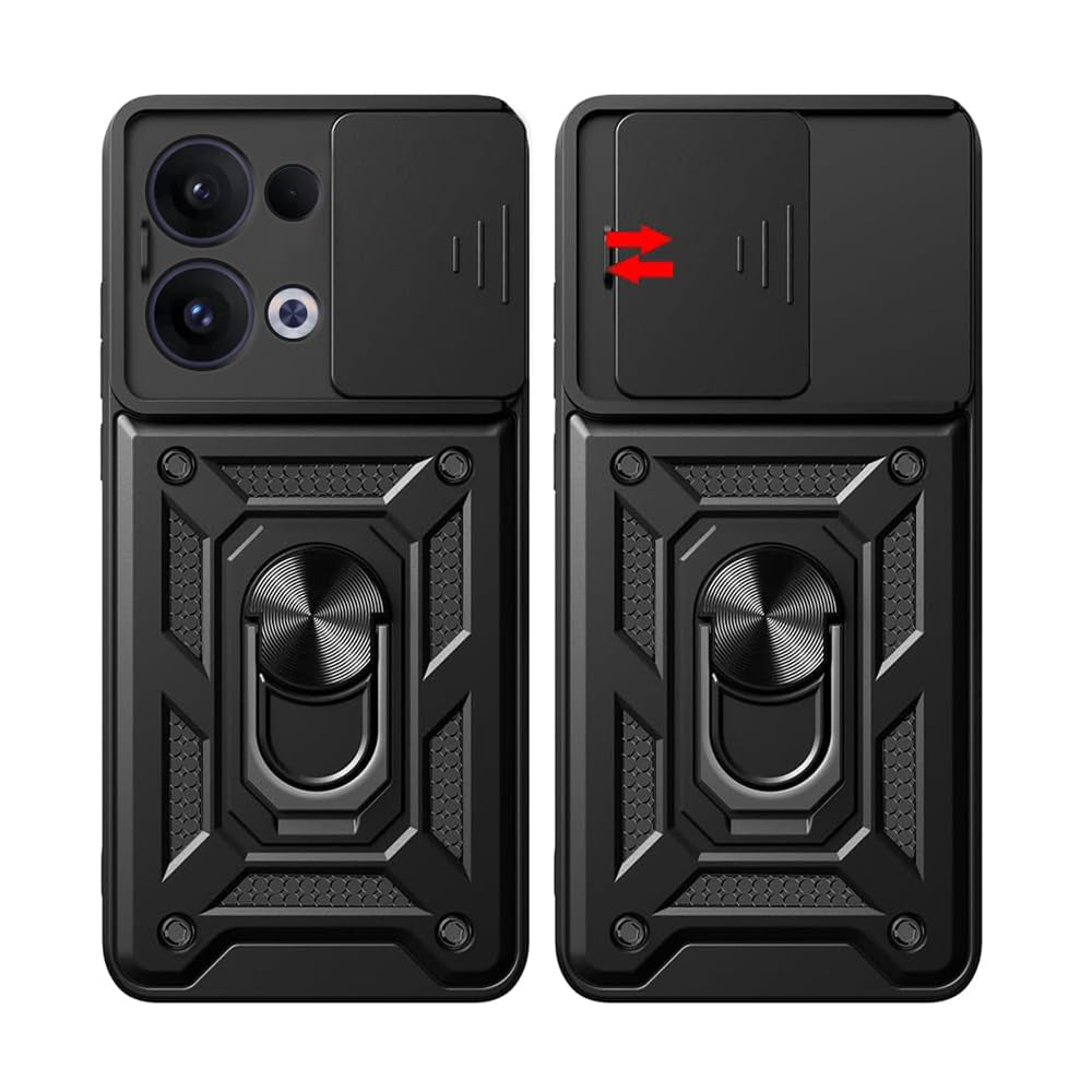 Cover til Oppo Reno13, Techsuit, CamShield, Sort