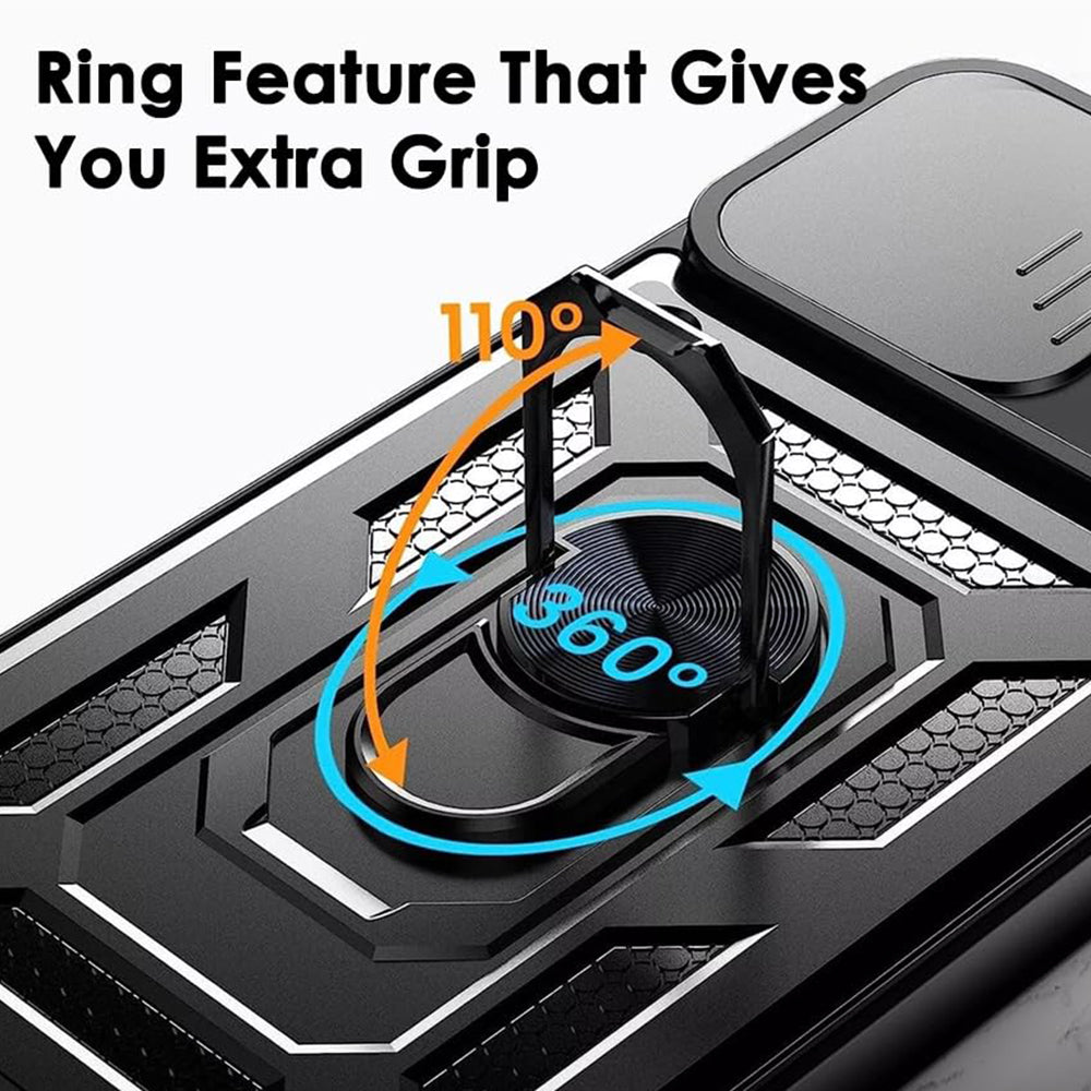 Cover til Oppo Reno13, Techsuit, CamShield, Sort