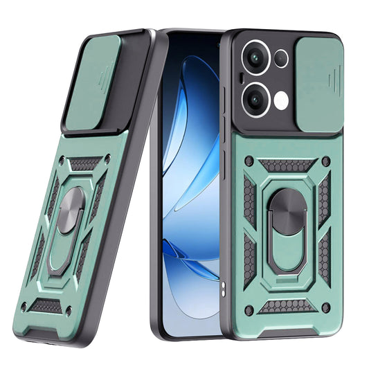 Cover til Oppo Reno13, Techsuit, CamShield, Grøn