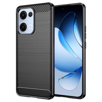 Cover til Oppo Reno13, Techsuit, Carbon, Sort