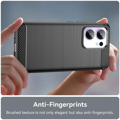 Cover til Oppo Reno13, Techsuit, Carbon, Sort