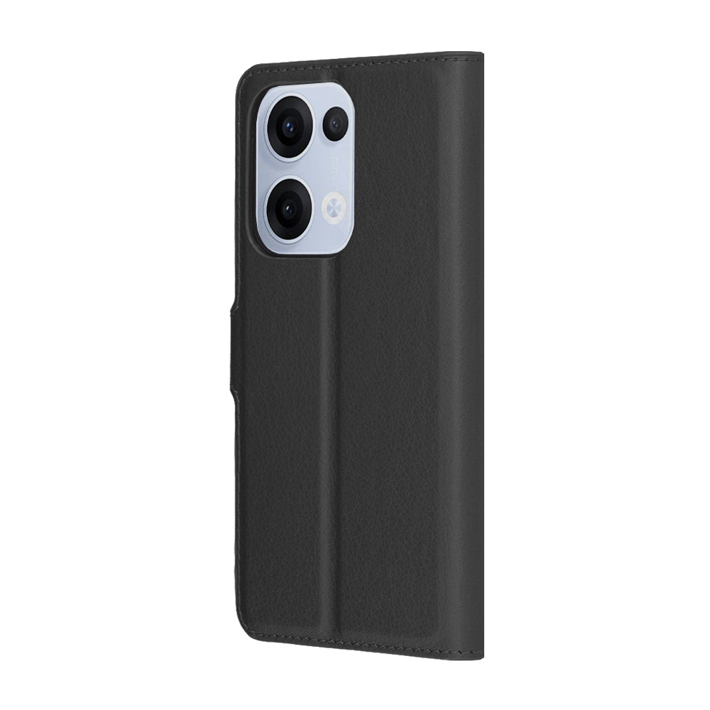 Cover til Oppo Reno13, Techsuit, Leather Folio, Sort