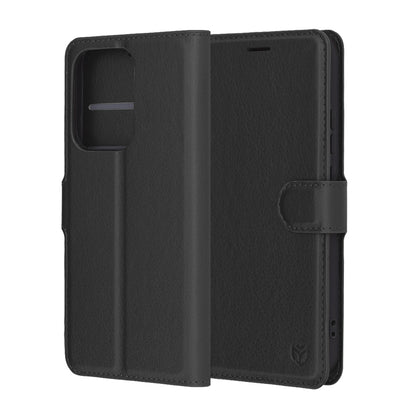 Cover til Oppo Reno13, Techsuit, Leather Folio, Sort