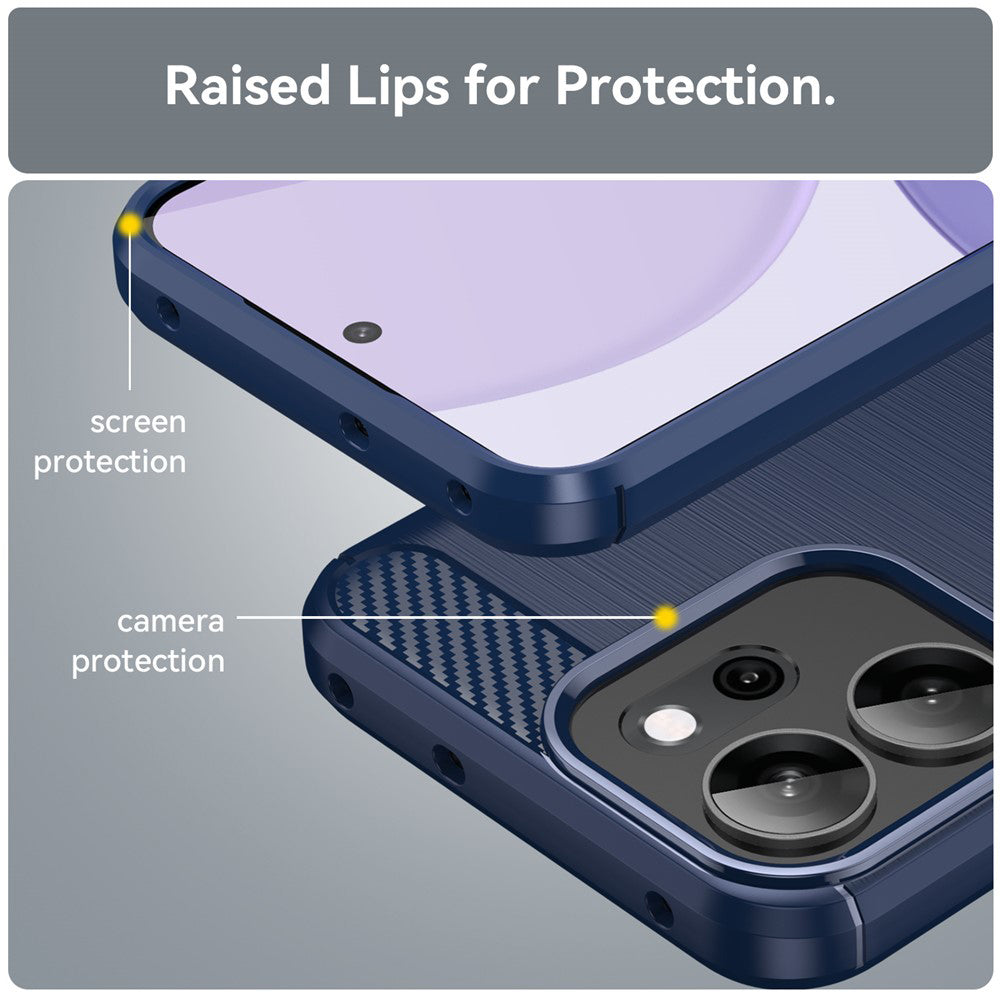 Cover til Oppo Reno14 FS 5G / Reno14 F, Techsuit, Carbon, Blå