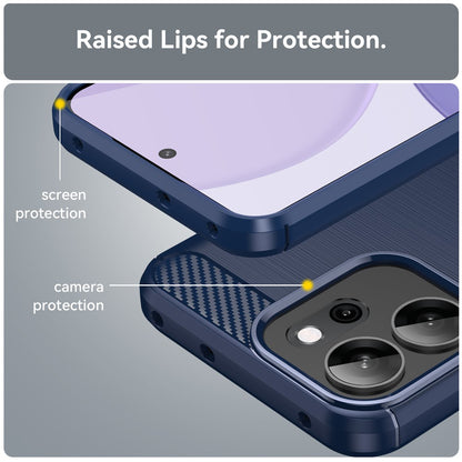 Cover til Oppo Reno14 FS 5G / Reno14 F, Techsuit, Carbon, Blå