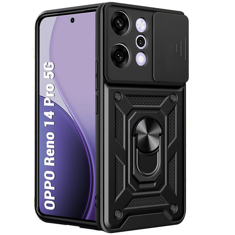 Cover til Oppo Reno14 Pro, Techsuit, CamShield, Sort
