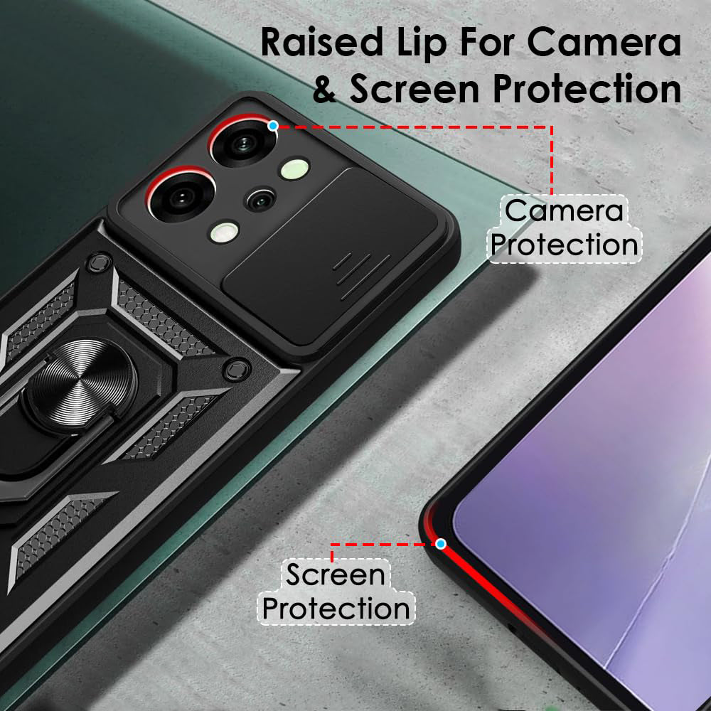 Cover til Oppo Reno14 Pro, Techsuit, CamShield, Sort