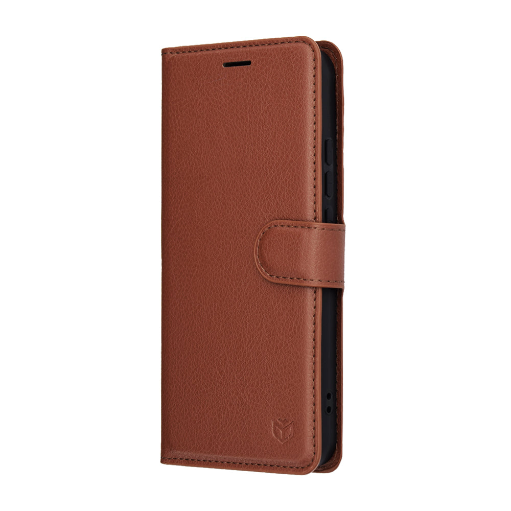 Etui til Oppo Reno14, Techsuit, Leather Folio, Brun