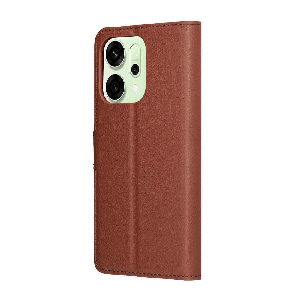 Etui til Oppo Reno14, Techsuit, Leather Folio, Brun