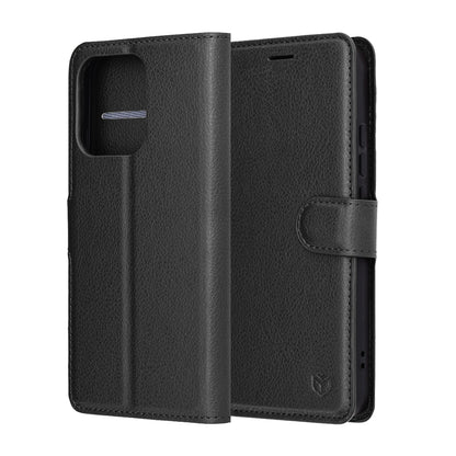 Etui til Oppo Reno14, Techsuit, Leather Folio, Sort