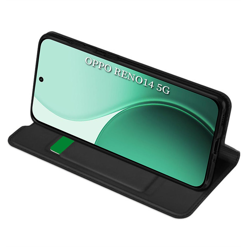 Etui til Oppo Reno14, Techsuit, Magskin Book, Sort