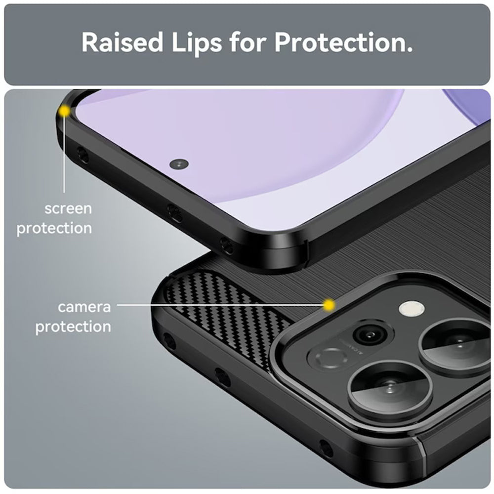 Etui til Oppo Reno15 FS / Reno15 F, Techsuit, Carbon, Sort