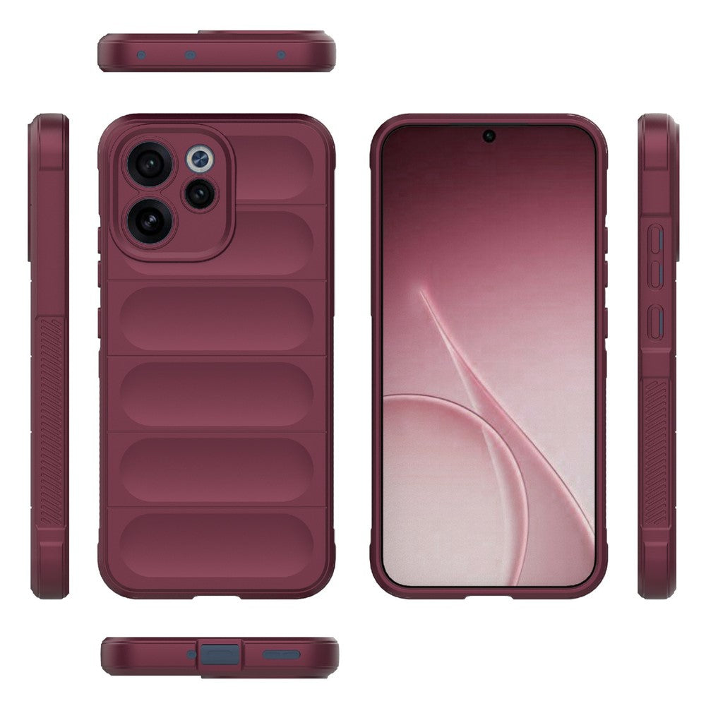Cover til Oppo Reno15 FS / Reno15 F, Techsuit, Magic Shield, Vinrød