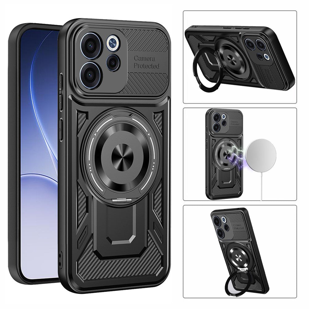 Cover til Oppo Reno15 FS / Reno15 F, Techsuit, RuggedCam, Grå