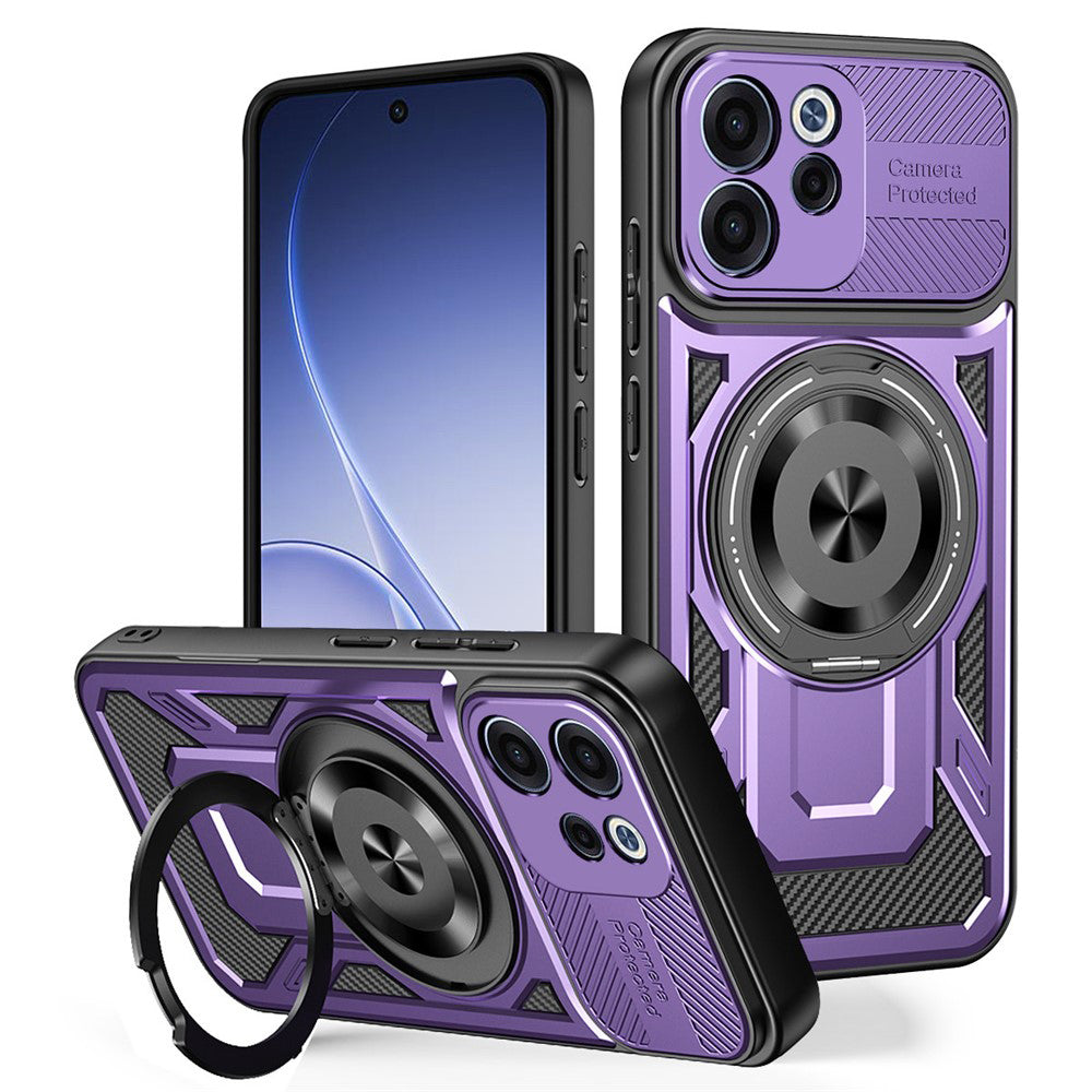 Cover til Oppo Reno15 FS / Reno15 F, Techsuit, RuggedCam, Lilla