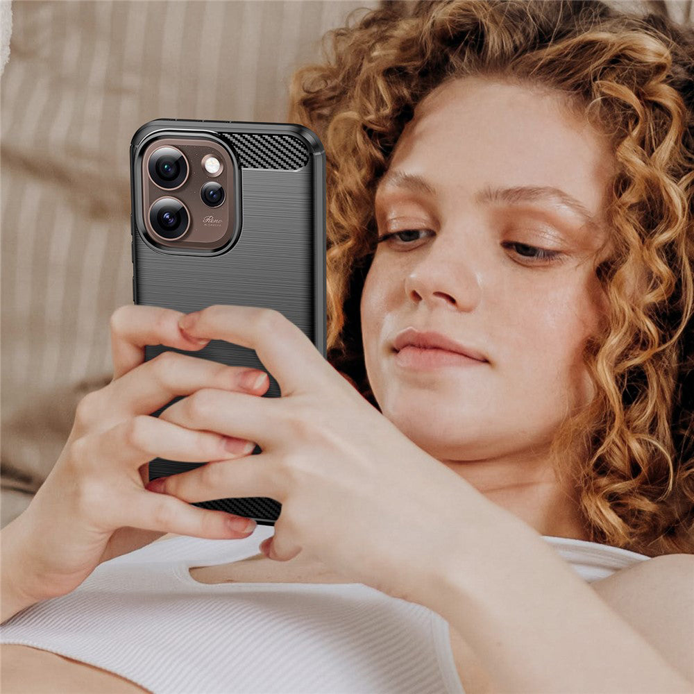 Etui til Oppo Reno15 Pro Max, Techsuit, Carbon, Sort