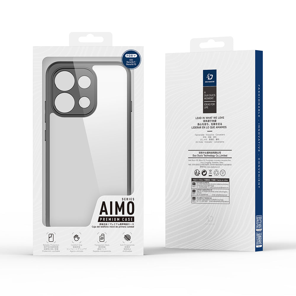 Cover til Oppo Reno16 F / Reno16 FS, DUX DUCIS, Aimo, Sort