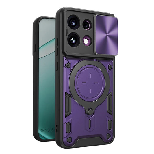 Cover til Oppo Reno16 F / Reno16 FS, Techsuit, CamGuard Pro, Lilla