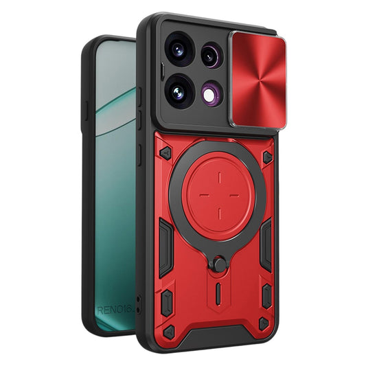 Cover til Oppo Reno16 F / Reno16 FS, Techsuit, CamGuard Pro, Rød