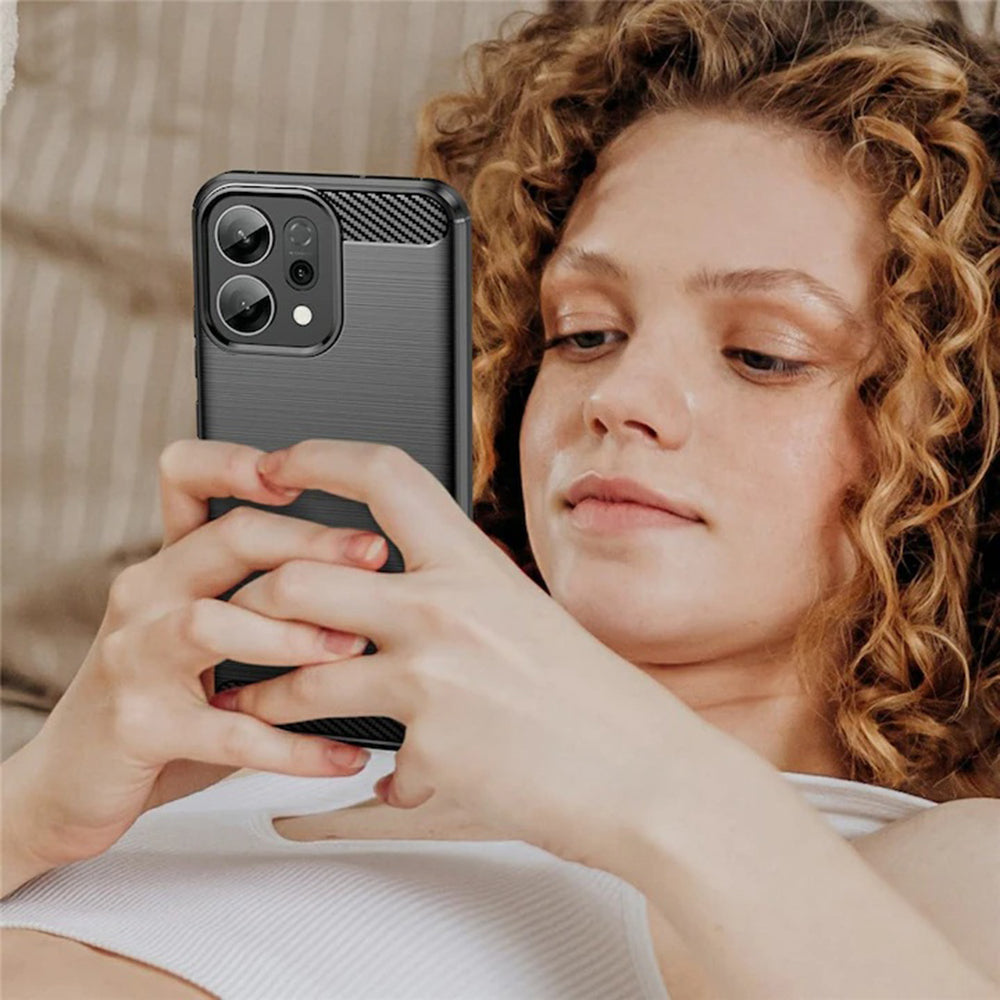 Cover til Oppo Reno16 F / Reno16 FS, Techsuit, Carbon, Sort