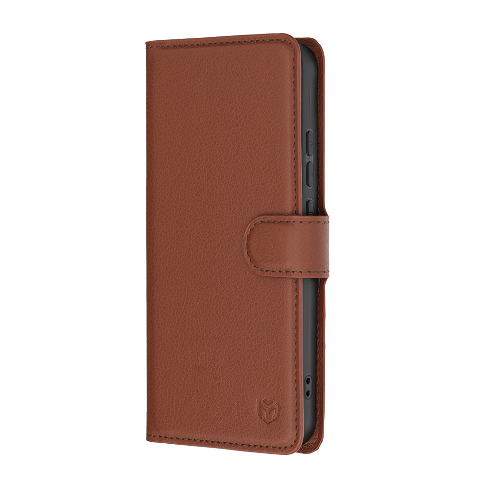 Cover til Oppo Reno16 F / Reno16 FS, Techsuit, Leather Folio, Brun