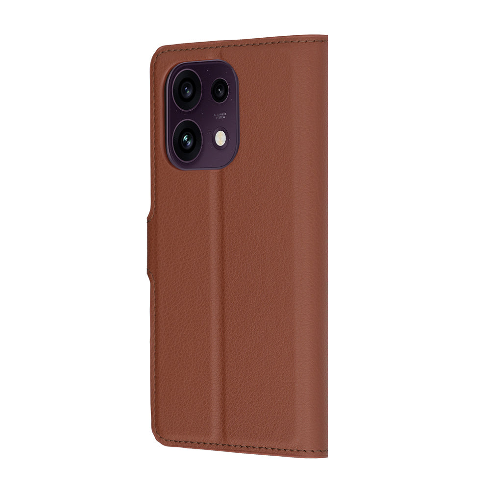 Cover til Oppo Reno16 F / Reno16 FS, Techsuit, Leather Folio, Brun