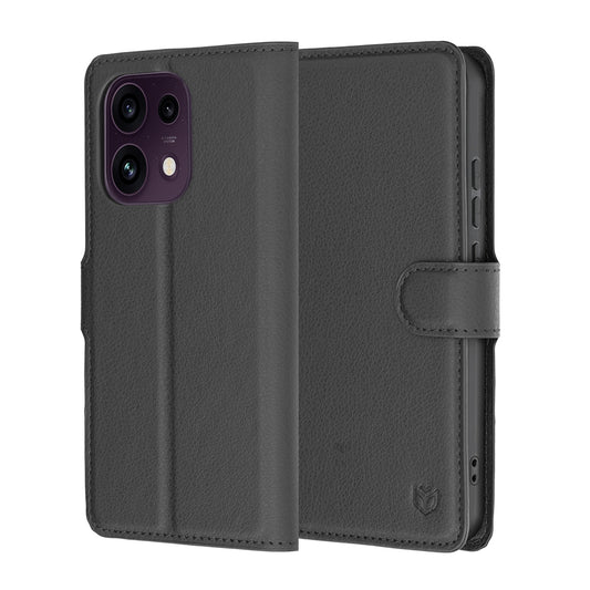 Cover til Oppo Reno16 F / Reno16 FS, Techsuit, Leather Folio, Sort