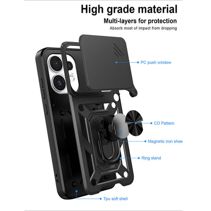 Cover til Oppo Reno16 / Reno16 Pro, Techsuit, CamShield, Blå