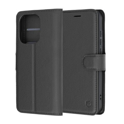Cover til Oppo Reno16 / Reno16 Pro, Techsuit, Leather Folio, Sort