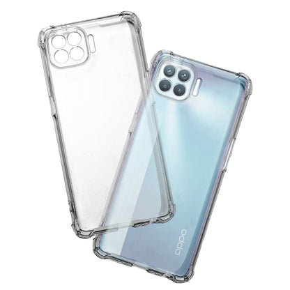 Cover til Oppo Reno4 Lite, Techsuit, Stødabsorberende Klar, Transparent