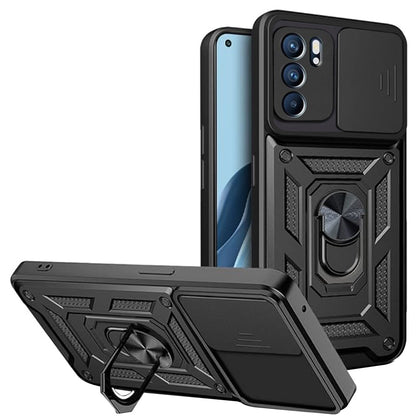 Cover til Oppo Reno6 5G, Techsuit, CamShield, Sort