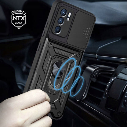 Cover til Oppo Reno6 5G, Techsuit, CamShield, Sort