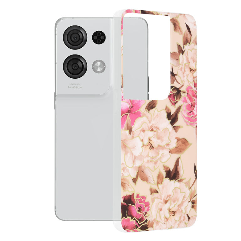 Cover til Oppo Reno8 Pro, Techsuit, Marble, Beige