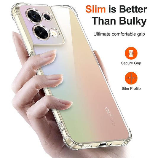 Cover til Oppo Reno8, Techsuit, Stødabsorberende Klar, Transparent