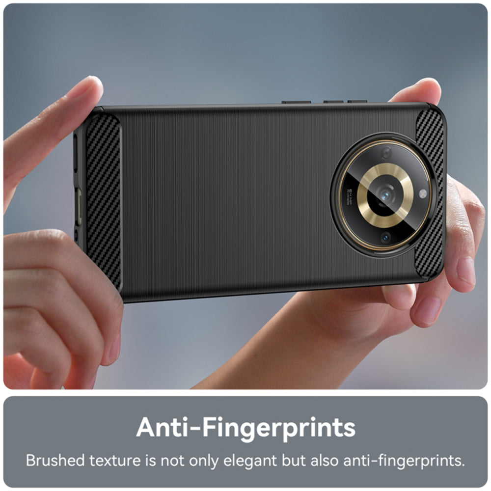 Cover til Realme 11 4G, Techsuit, Carbon, Sort