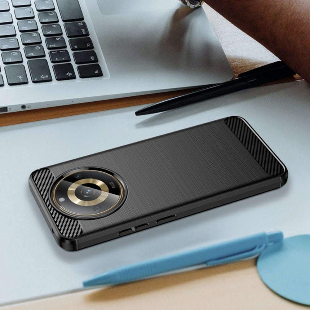 Cover til Realme 11 4G, Techsuit, Carbon, Sort