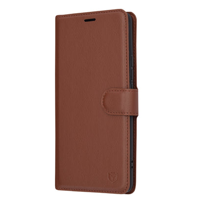 Case for Realme 12 Pro / 12 Pro+, Techsuit, Leather Folio, Brown